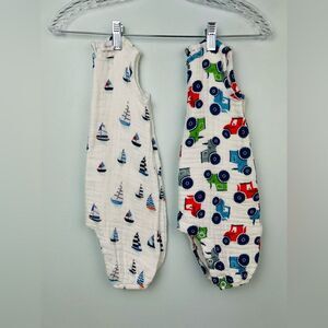 Angel Dear Set of Sleeveless Baby Rompers Double Gauze Fabric Infant 3-6 Months